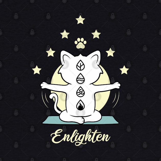 Enlighten Cat Doing Meditations by VecTikSam